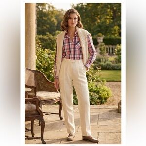 UNTUCKit Laconda Womens Shirt Size 12 Plaid Button Front Pink Office Casual New